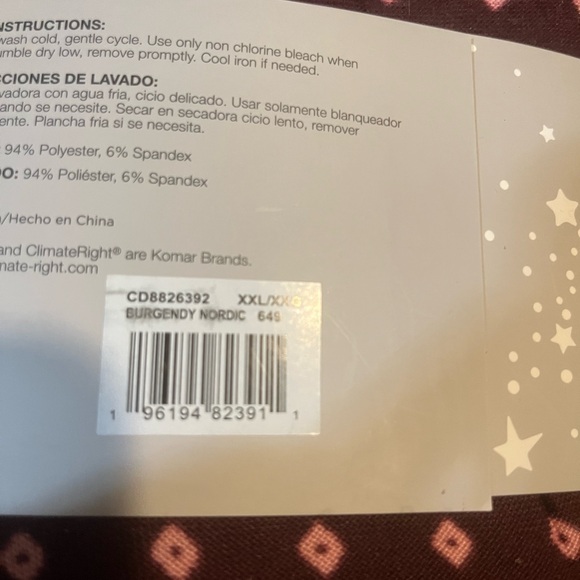 Cuddl Duds Pink and Purple Crew Neck and Legging Set - Picture 4 of 5